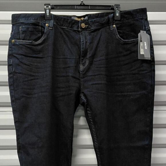 Johnny Bigg Mens 44 Aeden Slim Fit Jeans Dark Wash Stretch Denim Classic Casual - Picture 3 of 11